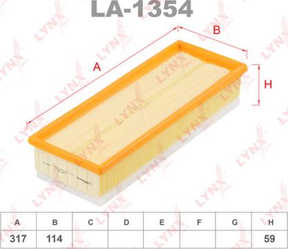 LYNXauto LA-1354 - Filtre à air cwaw.fr