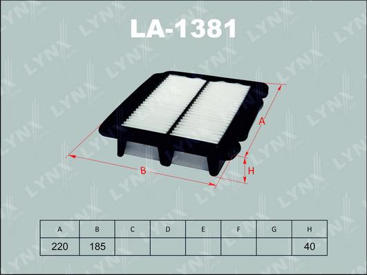 LYNXauto LA-1381 - Filtre à air cwaw.fr