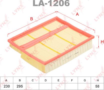 LYNXauto LA-1206 - Filtre à air cwaw.fr