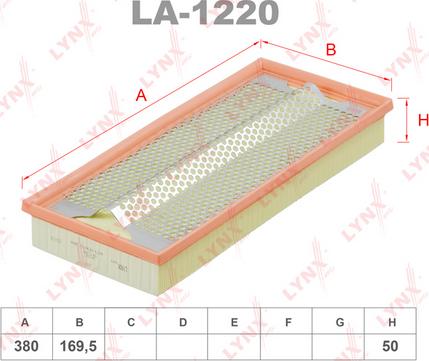 LYNXauto LA-1220 - Filtre à air cwaw.fr