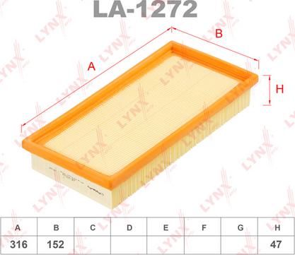 LYNXauto LA-1272 - Filtre à air cwaw.fr