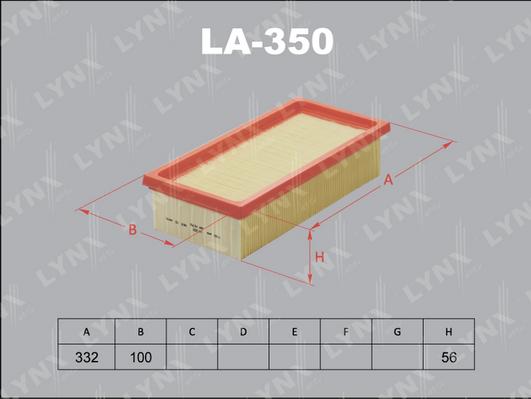 LYNXauto LA-350 - Filtre à air cwaw.fr