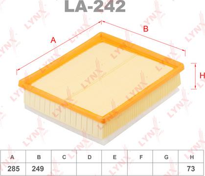 LYNXauto LA-242 - Filtre à air cwaw.fr