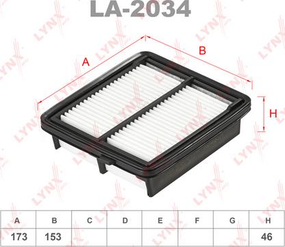 LYNXauto LA-2034 - Filtre à air cwaw.fr
