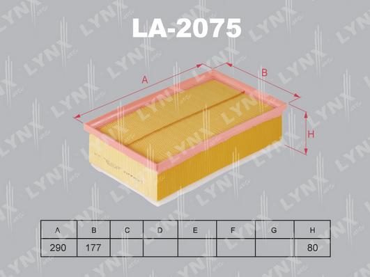 LYNXauto LA-2075 - Filtre à air cwaw.fr