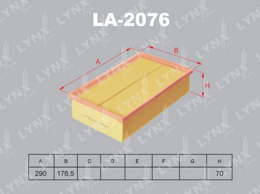 LYNXauto LA-2076 - Filtre à air cwaw.fr