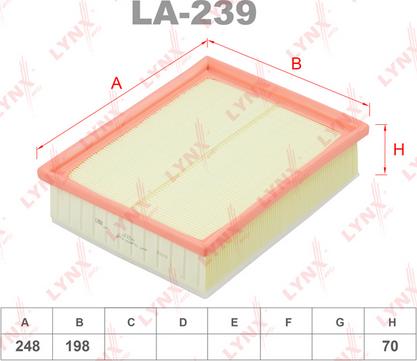 LYNXauto LA-239 - Filtre à air cwaw.fr