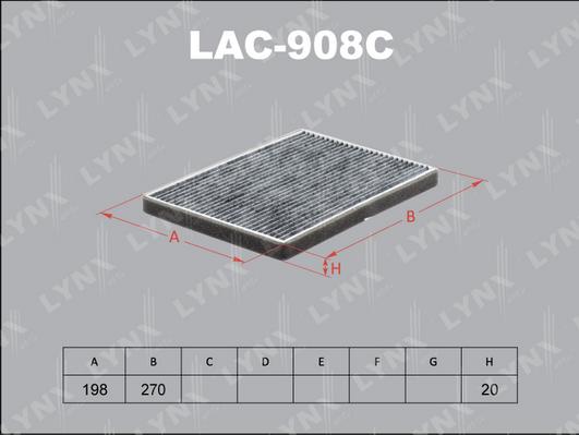 LYNXauto LAC-908C - Filtre, air de l'habitacle cwaw.fr