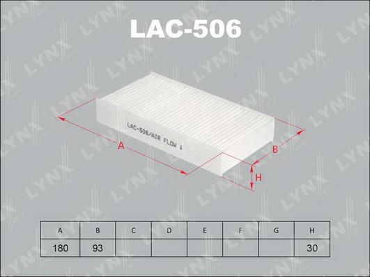 LYNXauto LAC-506 - Filtre, air de l'habitacle cwaw.fr