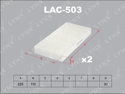 LYNXauto LAC-503 - Filtre, air de l'habitacle cwaw.fr