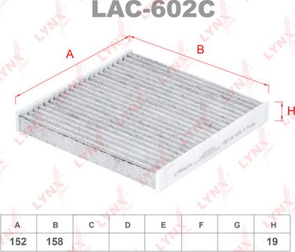 LYNXauto LAC-602C - Filtre, air de l'habitacle cwaw.fr