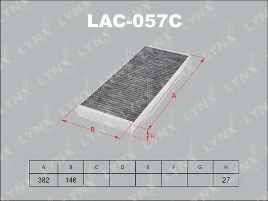 LYNXauto LAC-057C - Filtre, air de l'habitacle cwaw.fr