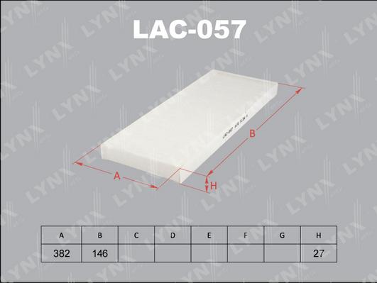 LYNXauto LAC-057 - Filtre, air de l'habitacle cwaw.fr