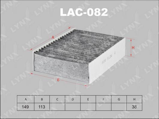 LYNXauto LAC-082 - Filtre, air de l'habitacle cwaw.fr