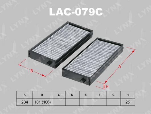 LYNXauto LAC-079C - Filtre, air de l'habitacle cwaw.fr