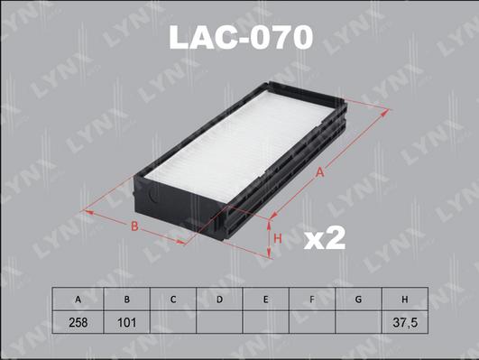 LYNXauto LAC-070 - Filtre, air de l'habitacle cwaw.fr