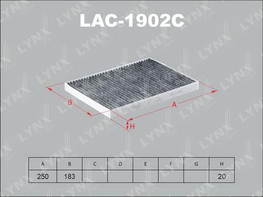 LYNXauto LAC-1902C - Filtre, air de l'habitacle cwaw.fr
