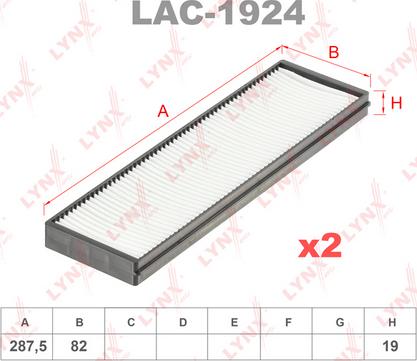 LYNXauto LAC-1924 - Filtre, air de l'habitacle cwaw.fr