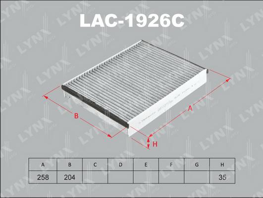 LYNXauto LAC-1926C - Filtre, air de l'habitacle cwaw.fr