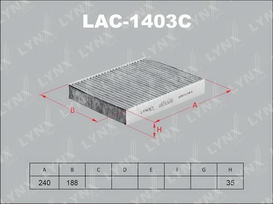 LYNXauto LAC-1403C - Filtre, air de l'habitacle cwaw.fr