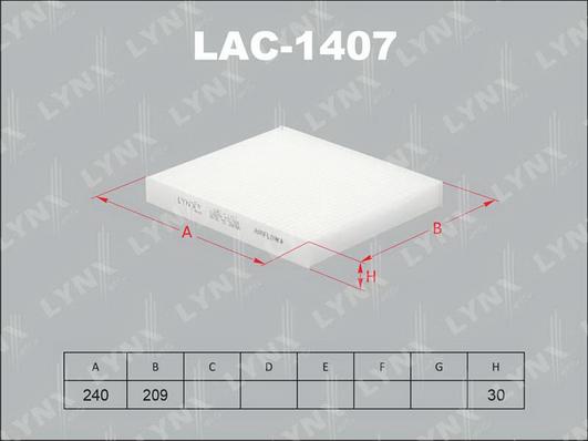 LYNXauto LAC-1407 - Filtre, air de l'habitacle cwaw.fr