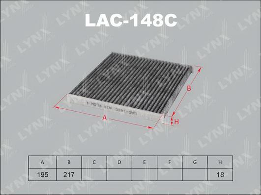 LYNXauto LAC-148C - Filtre, air de l'habitacle cwaw.fr