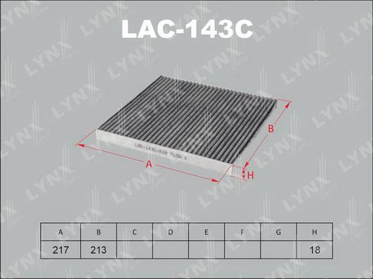 LYNXauto LAC-143C - Filtre, air de l'habitacle cwaw.fr