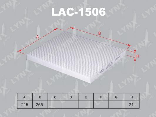 LYNXauto LAC-1506 - Filtre, air de l'habitacle cwaw.fr