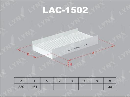 LYNXauto LAC-1502 - Filtre, air de l'habitacle cwaw.fr