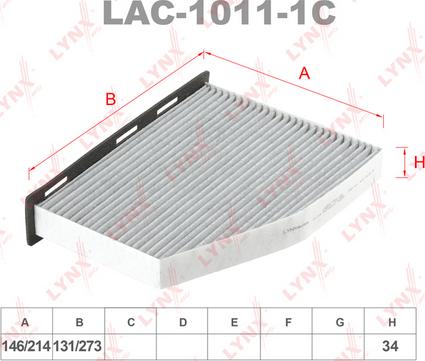 LYNXauto LAC-1011-1C - Filtre, air de l'habitacle cwaw.fr