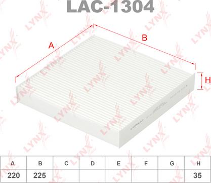 LYNXauto LAC-1304 - Filtre, air de l'habitacle cwaw.fr