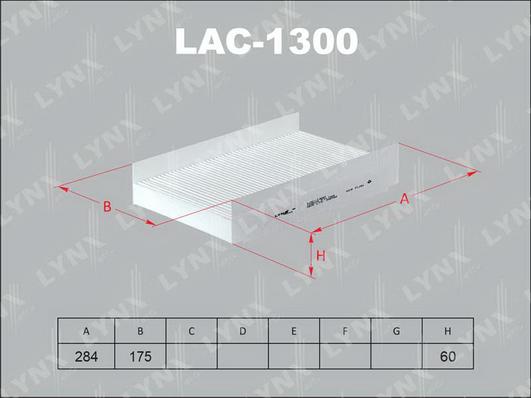 LYNXauto LAC-1300 - Filtre, air de l'habitacle cwaw.fr