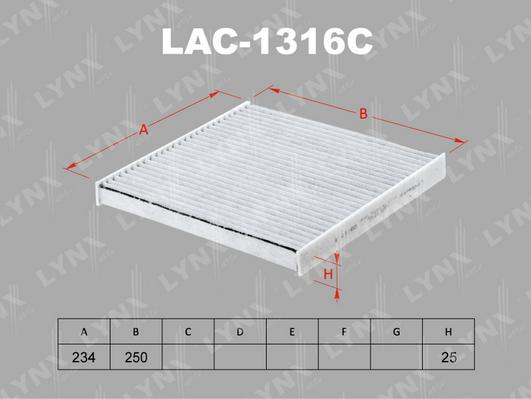 LYNXauto LAC-1316C - Filtre, air de l'habitacle cwaw.fr