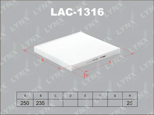 LYNXauto LAC-1316 - Filtre, air de l'habitacle cwaw.fr