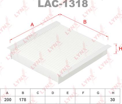 LYNXauto LAC-1318 - Filtre, air de l'habitacle cwaw.fr