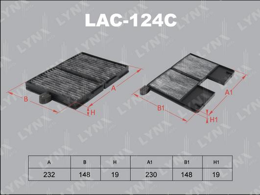 LYNXauto LAC-124C - Filtre, air de l'habitacle cwaw.fr