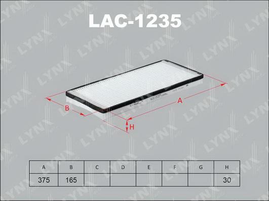 LYNXauto LAC-1235 - Filtre, air de l'habitacle cwaw.fr