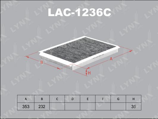 LYNXauto LAC-1236C - Filtre, air de l'habitacle cwaw.fr