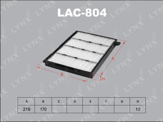 LYNXauto LAC-804 - Filtre, air de l'habitacle cwaw.fr