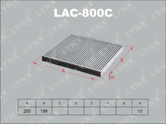 LYNXauto LAC-800C - Filtre, air de l'habitacle cwaw.fr