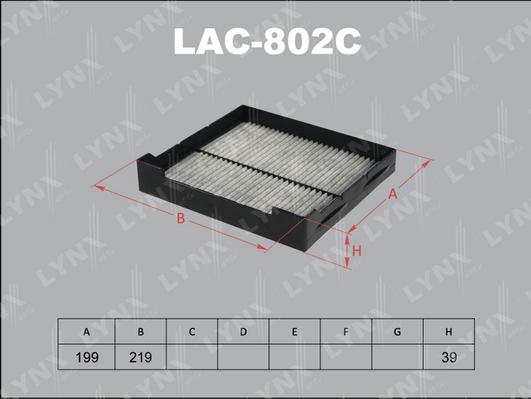 LYNXauto LAC-802C - Filtre, air de l'habitacle cwaw.fr