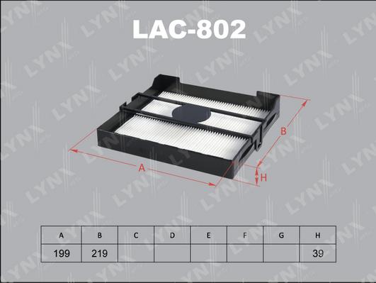 LYNXauto LAC-802 - Filtre, air de l'habitacle cwaw.fr