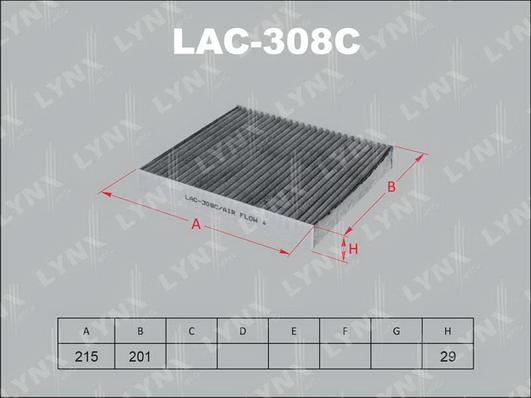 LYNXauto LAC-308C - Filtre, air de l'habitacle cwaw.fr