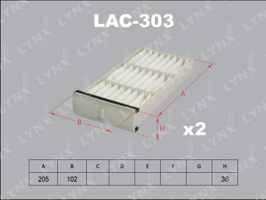 LYNXauto LAC-303 - Filtre, air de l'habitacle cwaw.fr