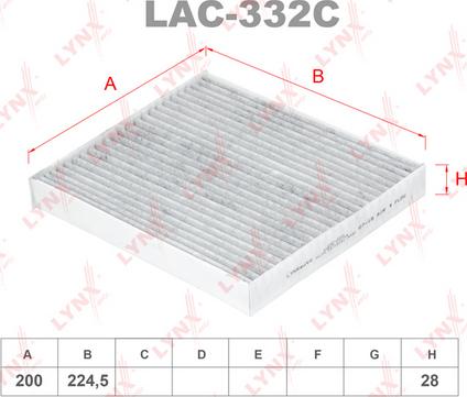 LYNXauto LAC-332C - Filtre, air de l'habitacle cwaw.fr