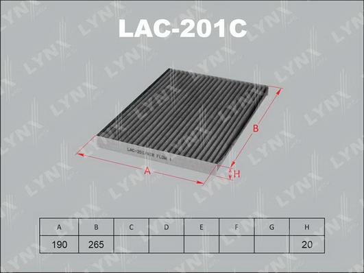 LYNXauto LAC-201C - Filtre, air de l'habitacle cwaw.fr