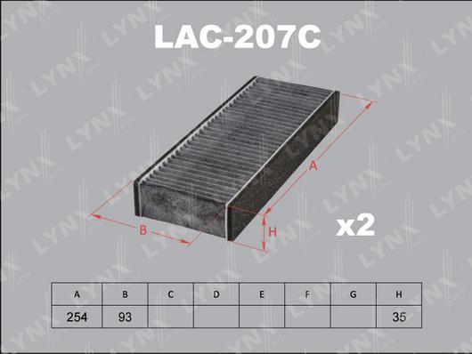 LYNXauto LAC-207C - Filtre, air de l'habitacle cwaw.fr