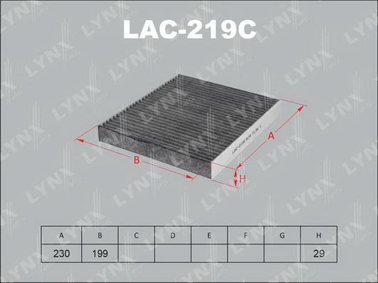 LYNXauto LAC-219C - Filtre, air de l'habitacle cwaw.fr