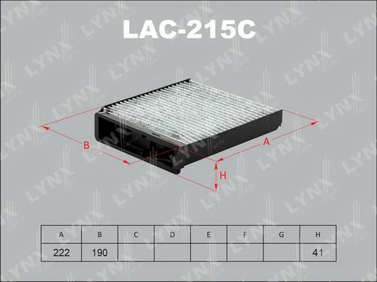 LYNXauto LAC-215C - Filtre, air de l'habitacle cwaw.fr