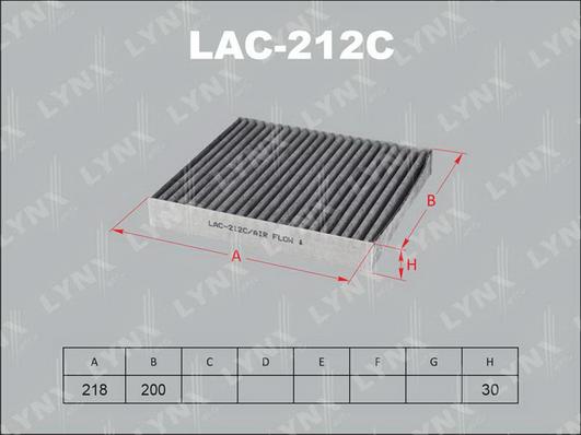 LYNXauto LAC-212C - Filtre, air de l'habitacle cwaw.fr